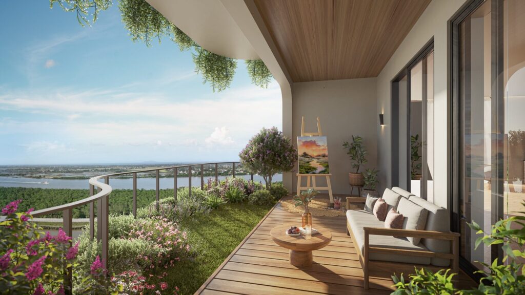 Không gian sống tựa nghỉ dưỡng tại căn hộ Central Park Residence với diện tích sân vườn rộng lớn