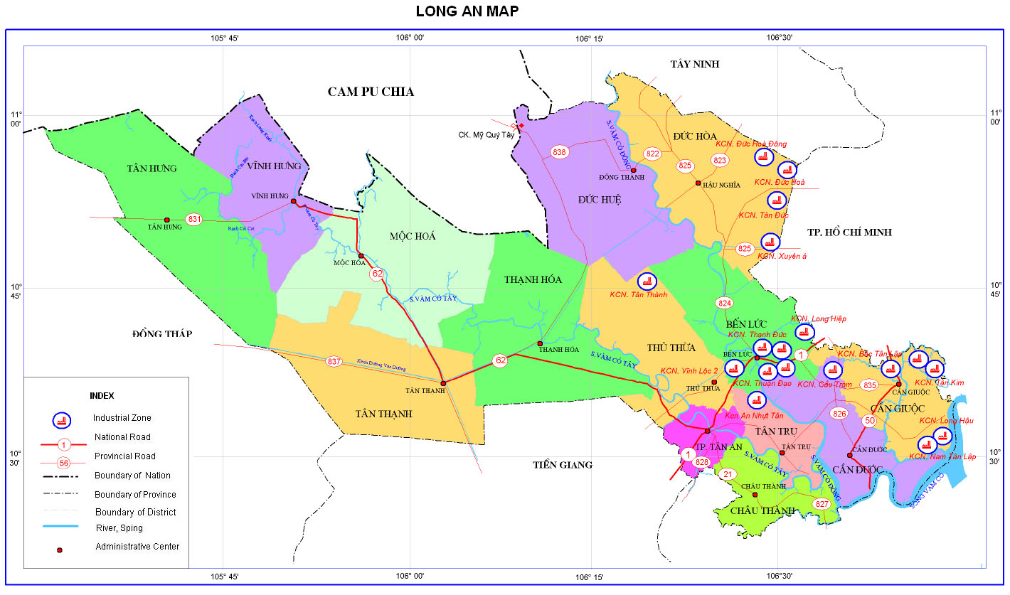 Vị trí chiến lược của Long An 